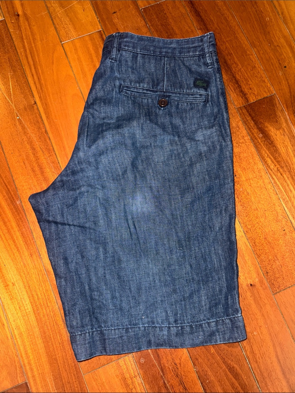 Lacoste Dark Blue Denim-Style Men’s Shorts
